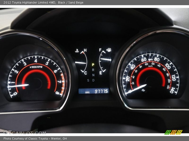 Black / Sand Beige 2012 Toyota Highlander Limited 4WD
