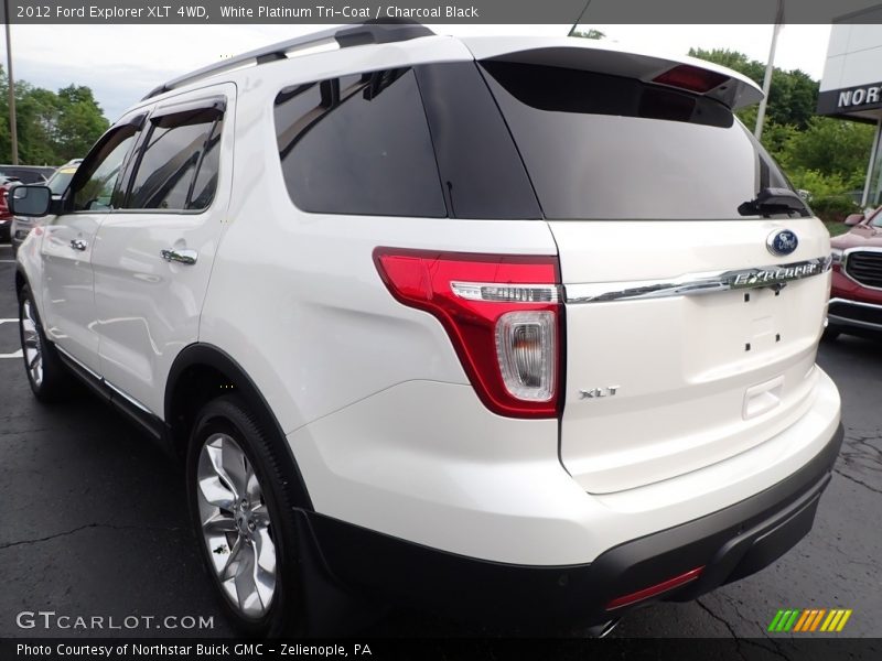 White Platinum Tri-Coat / Charcoal Black 2012 Ford Explorer XLT 4WD