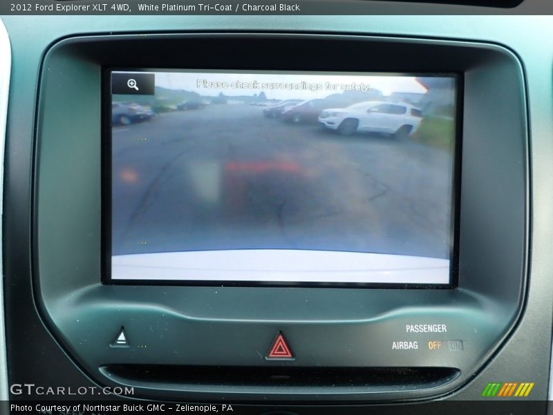 White Platinum Tri-Coat / Charcoal Black 2012 Ford Explorer XLT 4WD