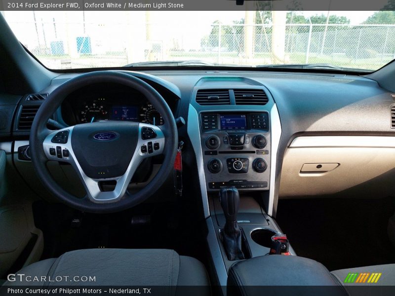 Oxford White / Medium Light Stone 2014 Ford Explorer FWD