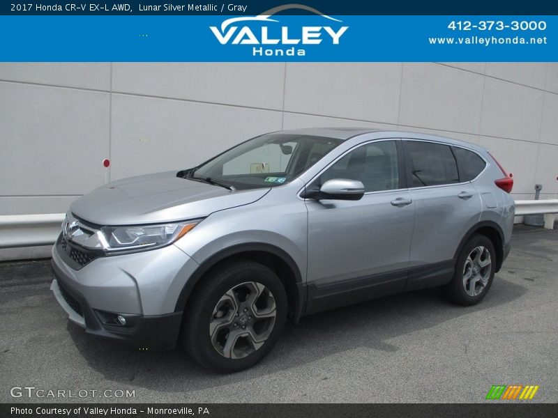 Lunar Silver Metallic / Gray 2017 Honda CR-V EX-L AWD