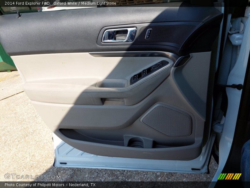 Oxford White / Medium Light Stone 2014 Ford Explorer FWD