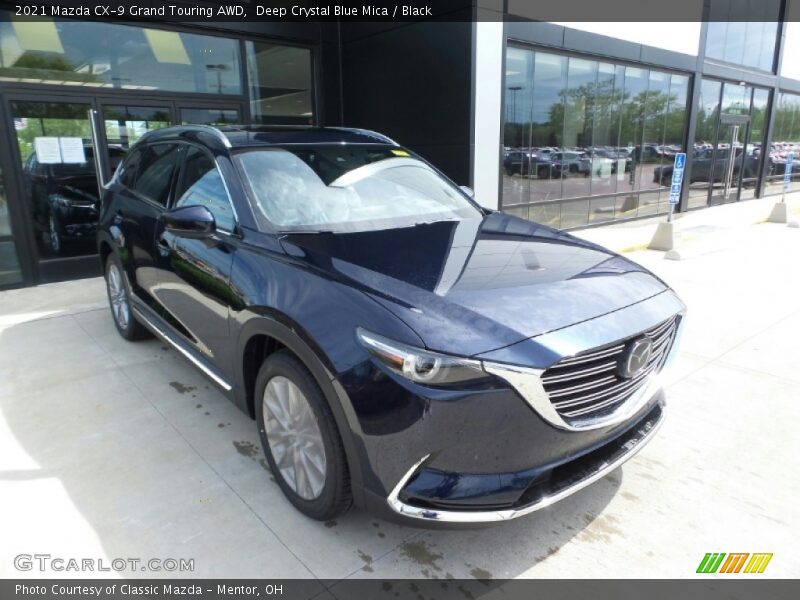 Deep Crystal Blue Mica / Black 2021 Mazda CX-9 Grand Touring AWD