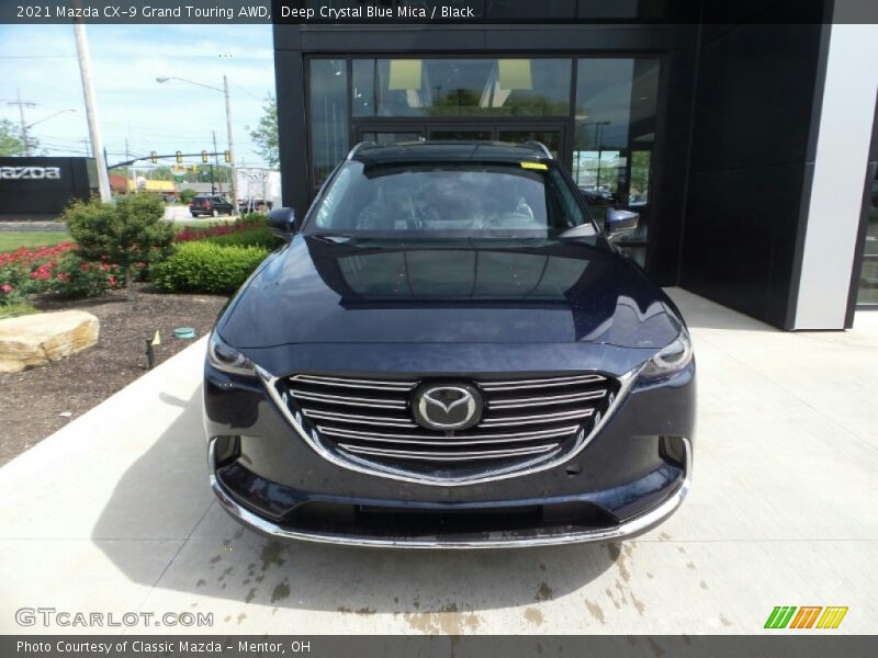 Deep Crystal Blue Mica / Black 2021 Mazda CX-9 Grand Touring AWD