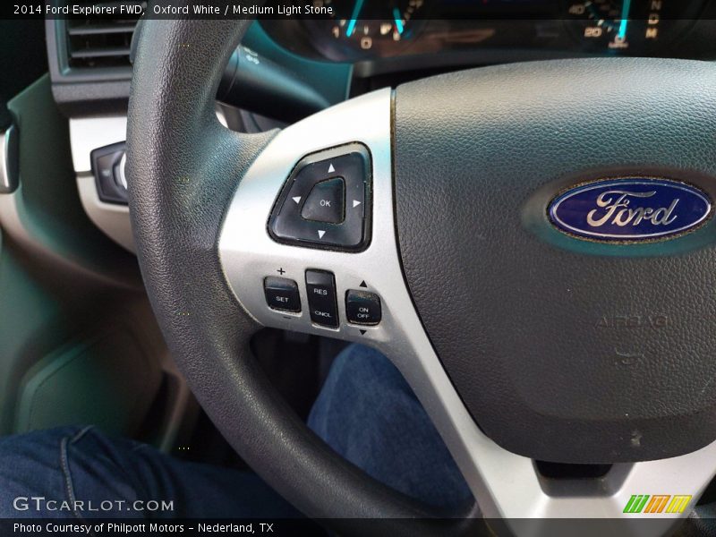 Oxford White / Medium Light Stone 2014 Ford Explorer FWD