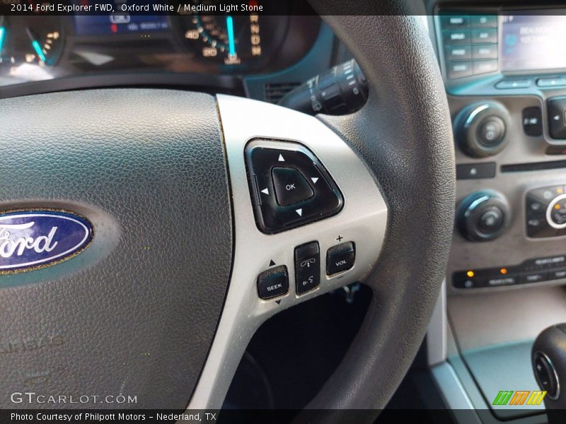 Oxford White / Medium Light Stone 2014 Ford Explorer FWD