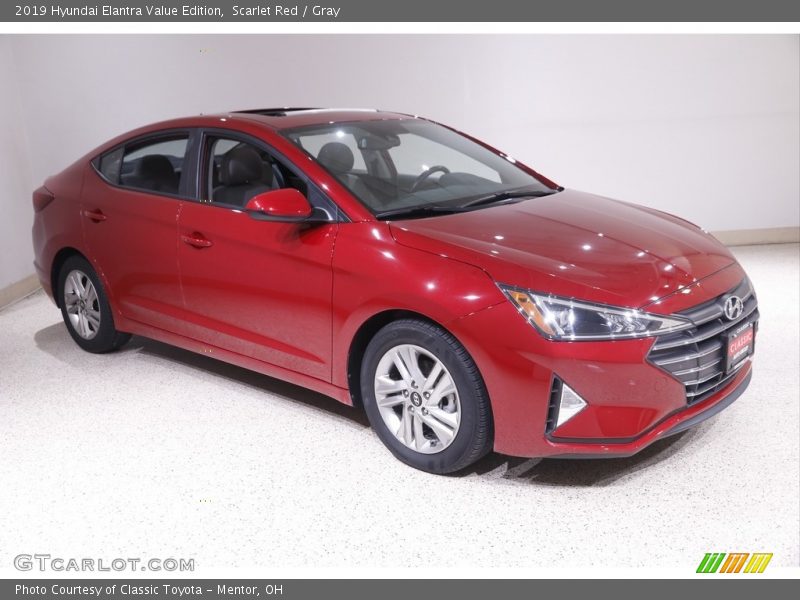Scarlet Red / Gray 2019 Hyundai Elantra Value Edition