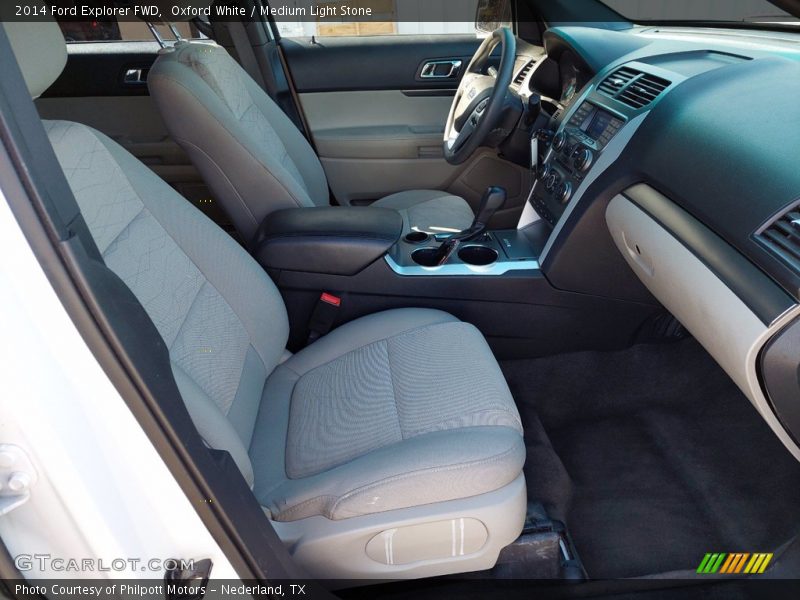 Oxford White / Medium Light Stone 2014 Ford Explorer FWD