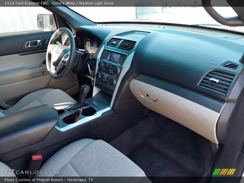 Oxford White / Medium Light Stone 2014 Ford Explorer FWD