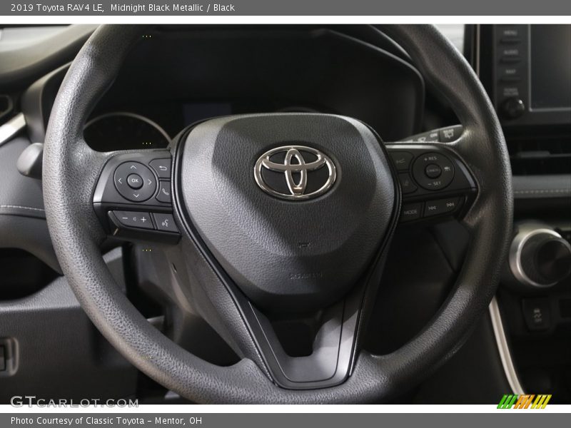 Midnight Black Metallic / Black 2019 Toyota RAV4 LE
