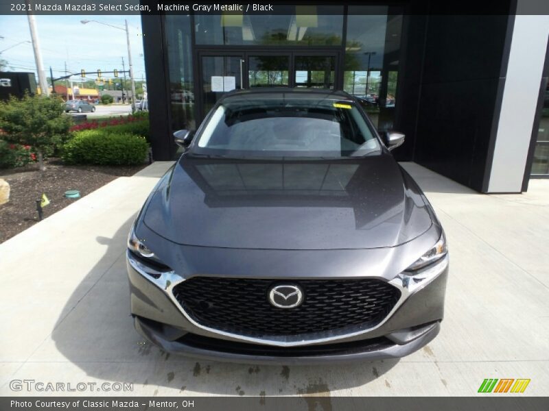 Machine Gray Metallic / Black 2021 Mazda Mazda3 Select Sedan