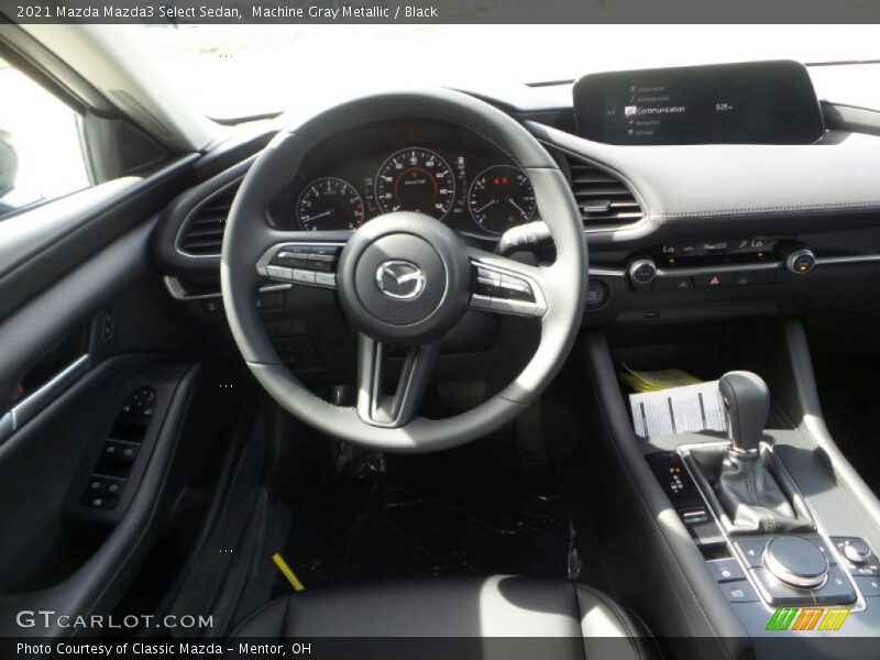 Machine Gray Metallic / Black 2021 Mazda Mazda3 Select Sedan