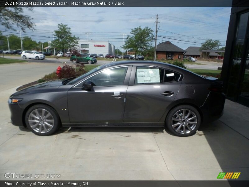 Machine Gray Metallic / Black 2021 Mazda Mazda3 Select Sedan