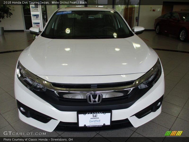 White Orchid Pearl / Black 2018 Honda Civic Touring Sedan