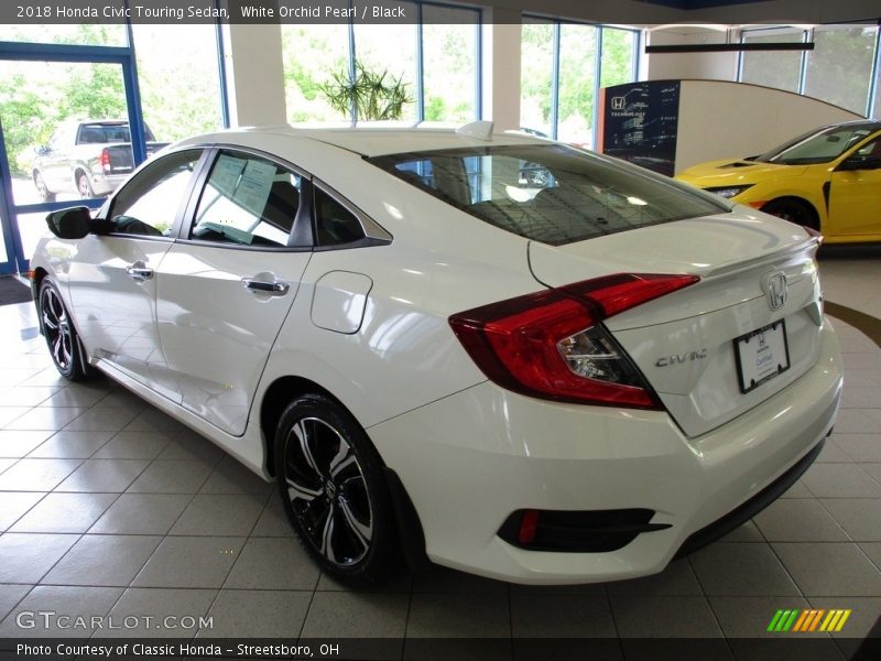 White Orchid Pearl / Black 2018 Honda Civic Touring Sedan