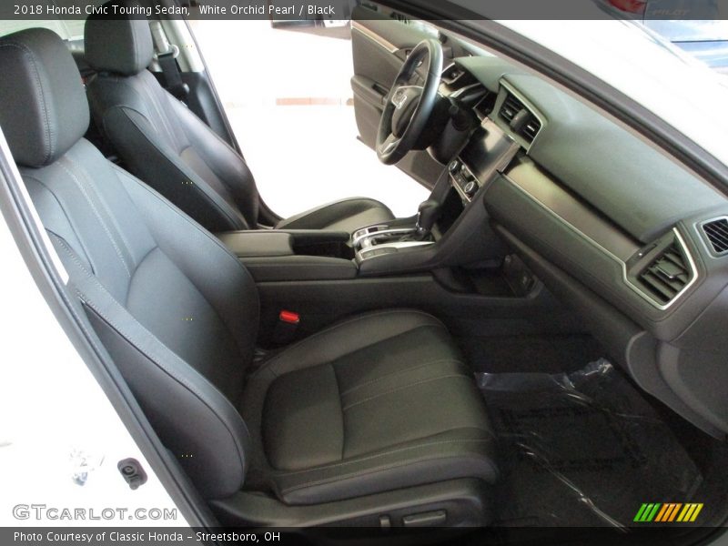 White Orchid Pearl / Black 2018 Honda Civic Touring Sedan