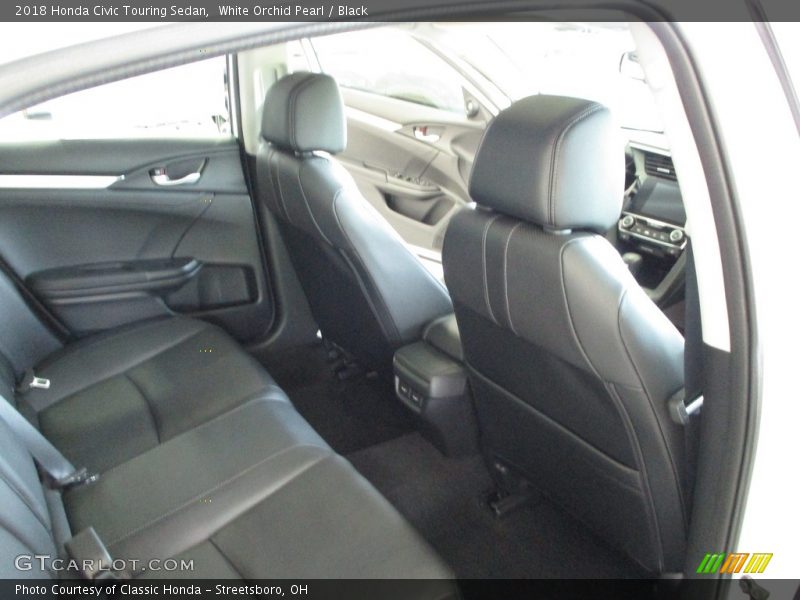 White Orchid Pearl / Black 2018 Honda Civic Touring Sedan