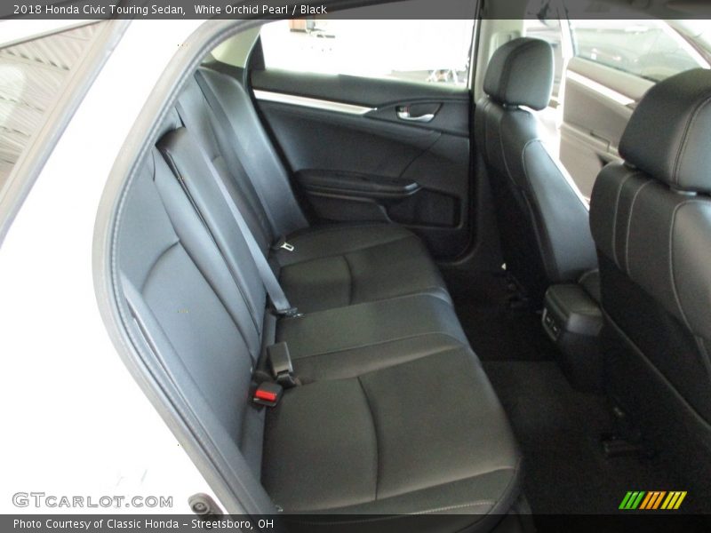 White Orchid Pearl / Black 2018 Honda Civic Touring Sedan
