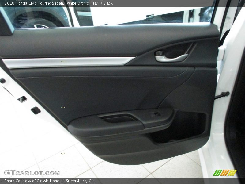 White Orchid Pearl / Black 2018 Honda Civic Touring Sedan