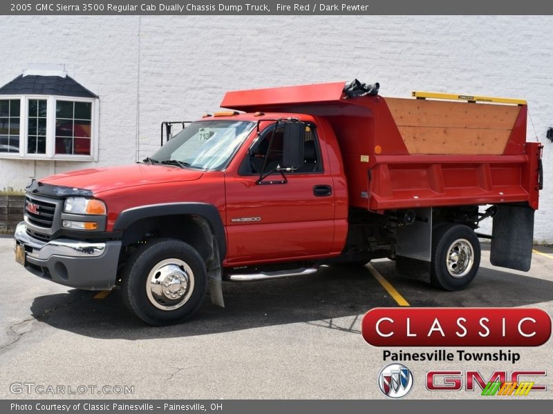 Fire Red / Dark Pewter 2005 GMC Sierra 3500 Regular Cab Dually Chassis Dump Truck