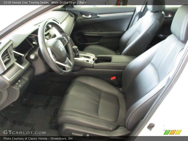 White Orchid Pearl / Black 2018 Honda Civic Touring Sedan