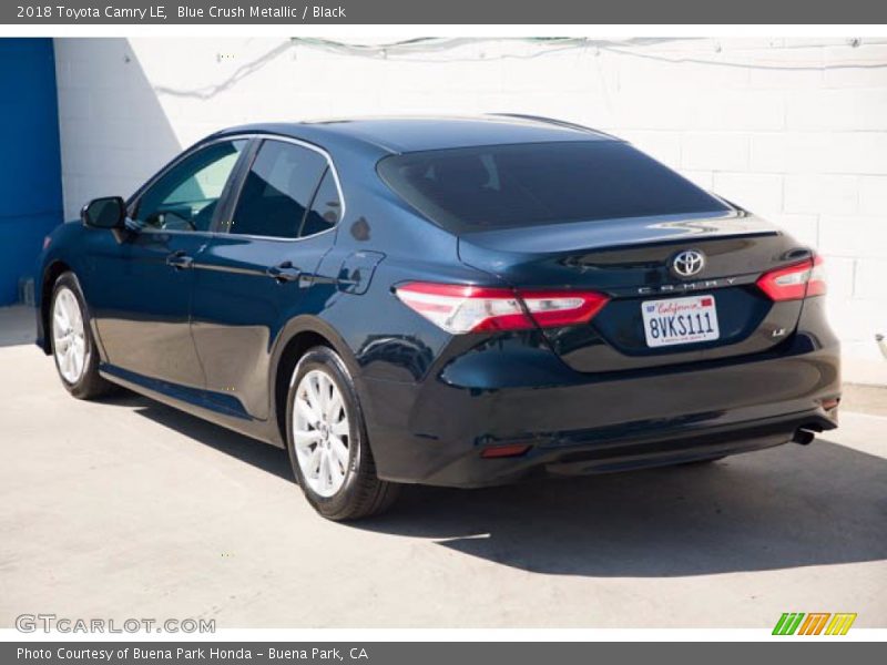 Blue Crush Metallic / Black 2018 Toyota Camry LE