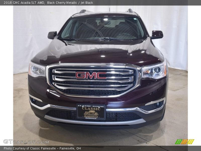 Black Cherry Metallic / Jet Black 2018 GMC Acadia SLT AWD