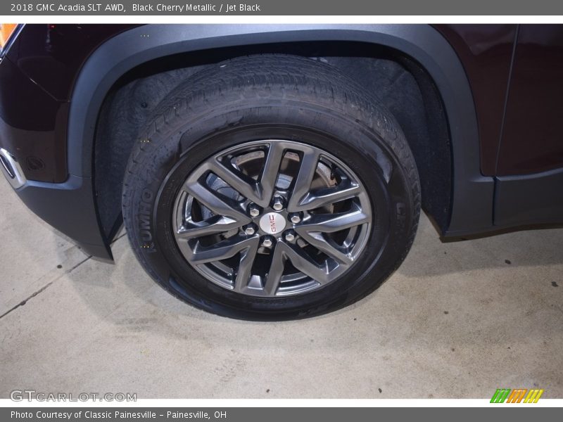 Black Cherry Metallic / Jet Black 2018 GMC Acadia SLT AWD