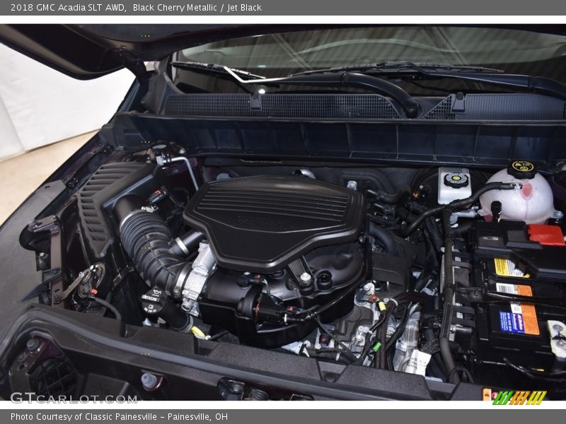 Black Cherry Metallic / Jet Black 2018 GMC Acadia SLT AWD