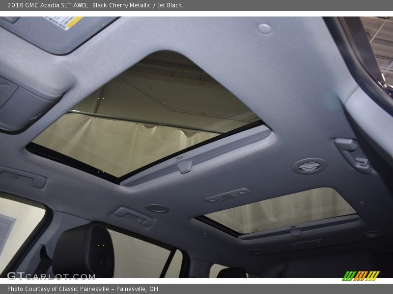 Black Cherry Metallic / Jet Black 2018 GMC Acadia SLT AWD