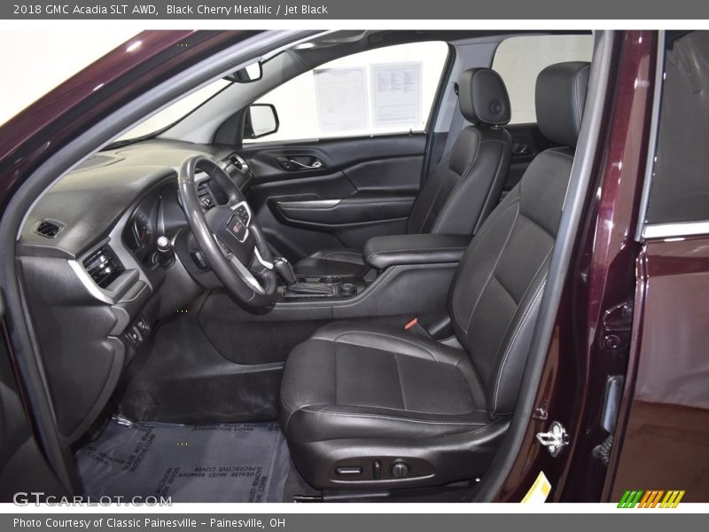Black Cherry Metallic / Jet Black 2018 GMC Acadia SLT AWD