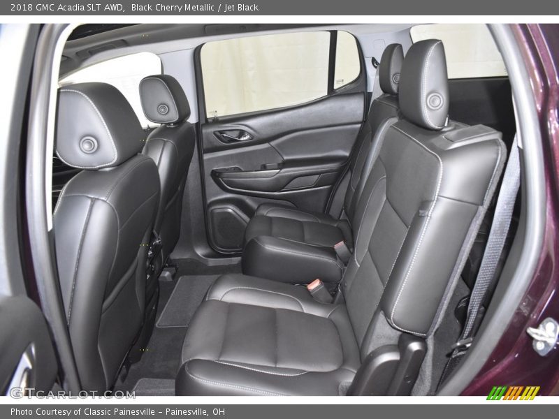 Black Cherry Metallic / Jet Black 2018 GMC Acadia SLT AWD