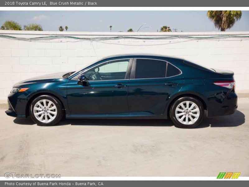 Blue Crush Metallic / Black 2018 Toyota Camry LE