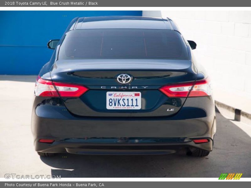 Blue Crush Metallic / Black 2018 Toyota Camry LE