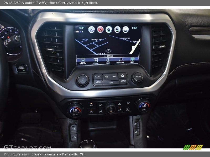 Black Cherry Metallic / Jet Black 2018 GMC Acadia SLT AWD