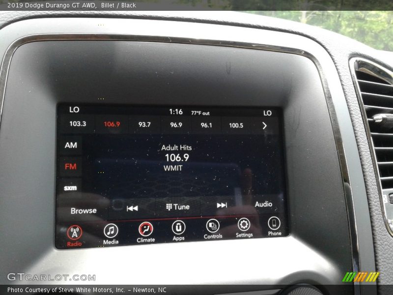 Billet / Black 2019 Dodge Durango GT AWD