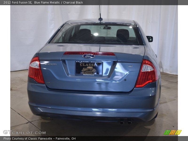 Blue Flame Metallic / Charcoal Black 2012 Ford Fusion SE
