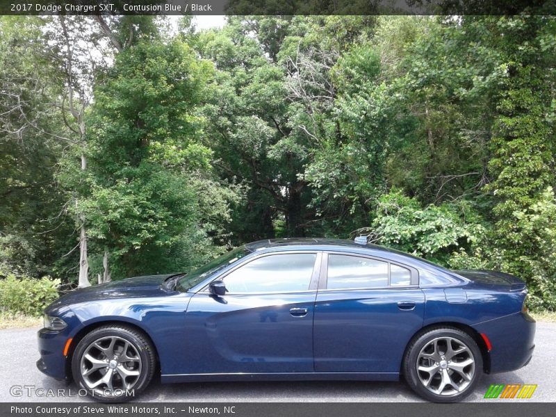 Contusion Blue / Black 2017 Dodge Charger SXT