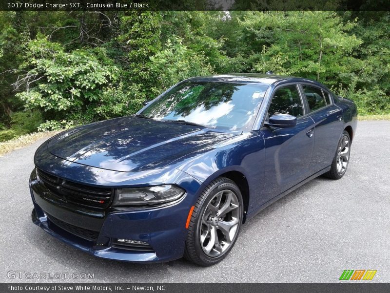 Contusion Blue / Black 2017 Dodge Charger SXT