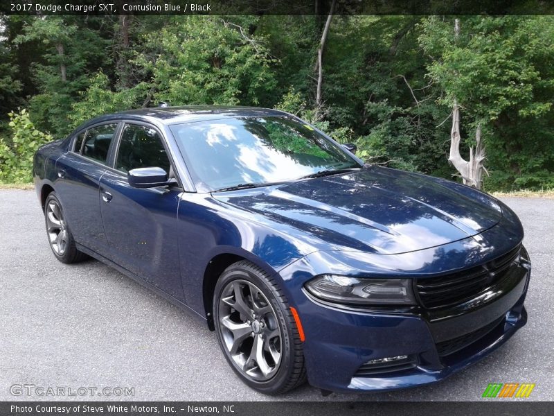 Contusion Blue / Black 2017 Dodge Charger SXT