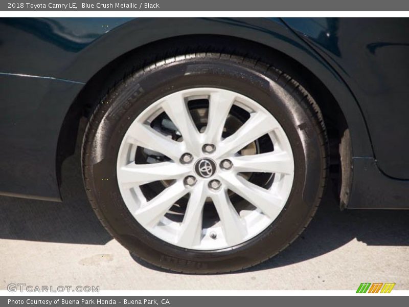 Blue Crush Metallic / Black 2018 Toyota Camry LE