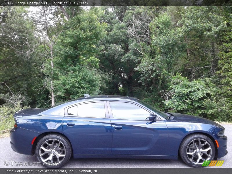 Contusion Blue / Black 2017 Dodge Charger SXT