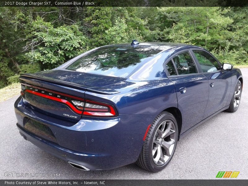 Contusion Blue / Black 2017 Dodge Charger SXT