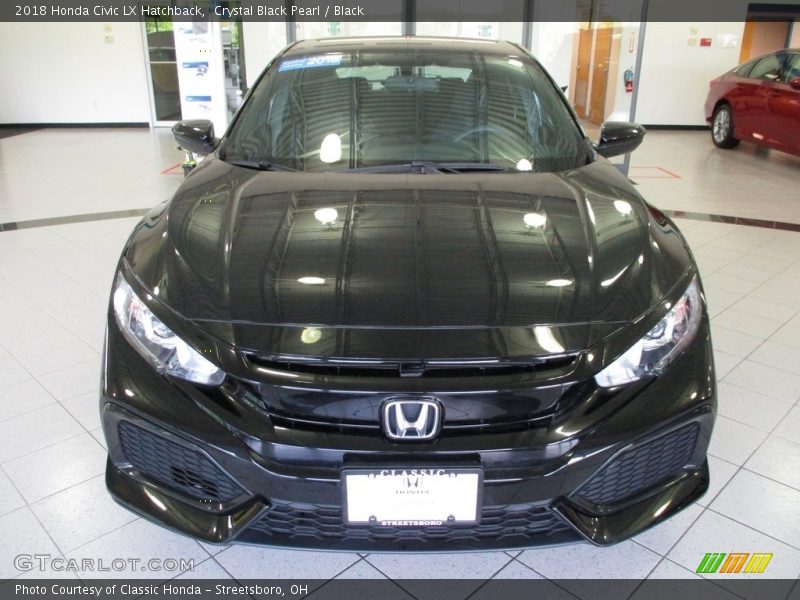 Crystal Black Pearl / Black 2018 Honda Civic LX Hatchback