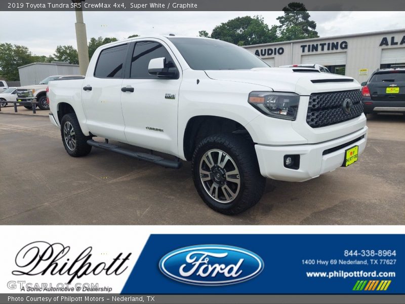 Super White / Graphite 2019 Toyota Tundra SR5 CrewMax 4x4
