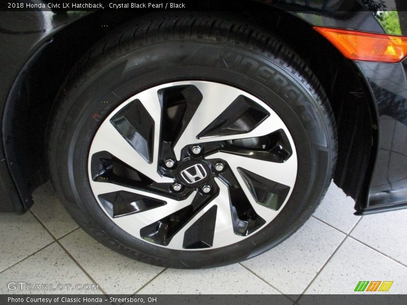 Crystal Black Pearl / Black 2018 Honda Civic LX Hatchback