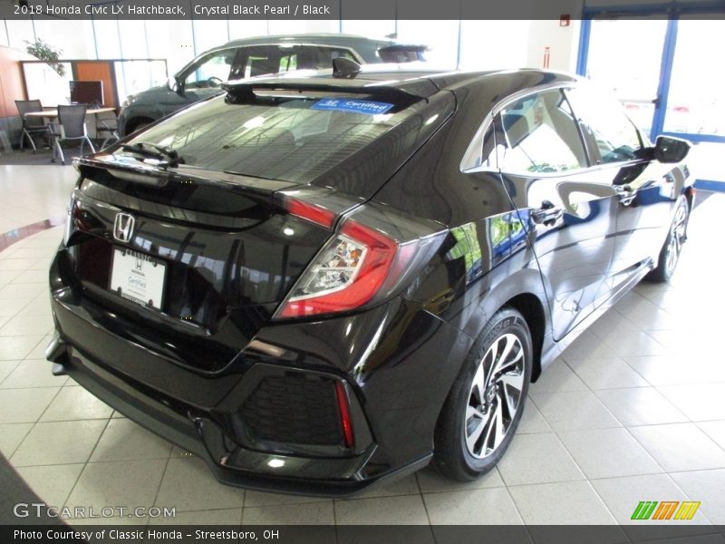 Crystal Black Pearl / Black 2018 Honda Civic LX Hatchback