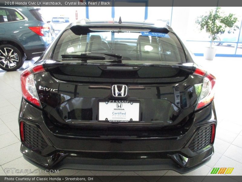 Crystal Black Pearl / Black 2018 Honda Civic LX Hatchback