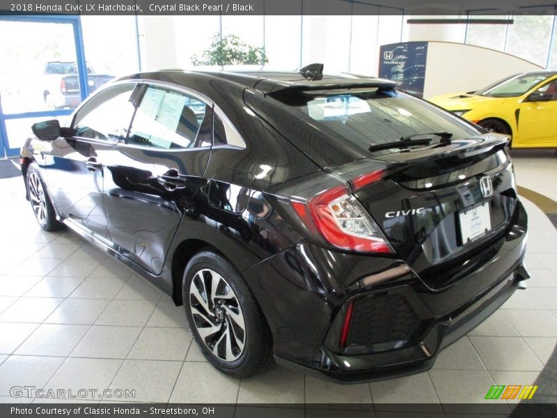 Crystal Black Pearl / Black 2018 Honda Civic LX Hatchback