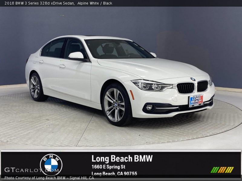Alpine White / Black 2018 BMW 3 Series 328d xDrive Sedan